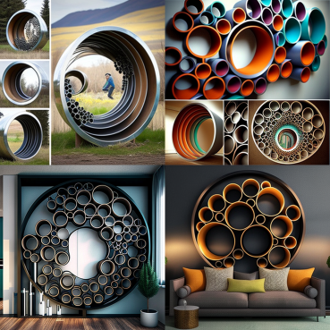 DIY : La déco avec un style industriel grâce aux tubes en acier ronds !